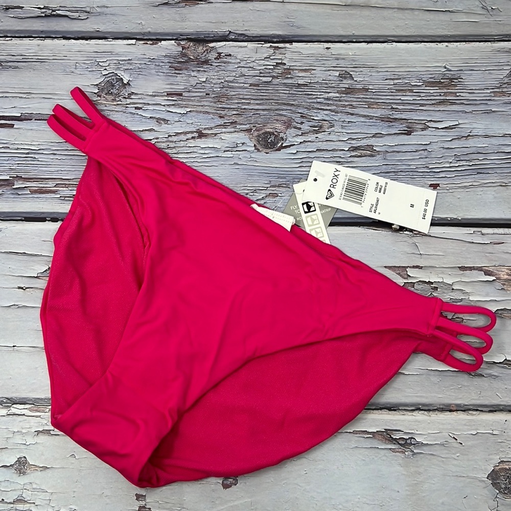 🆕NWT Roxy Beach Classics Full Coverage Bikini Bottom Hot Pink S,M &L Available